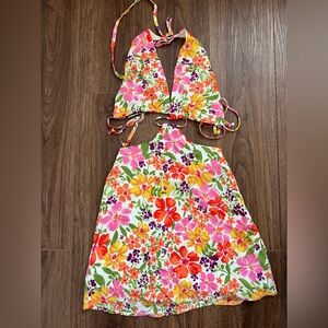 Sky To The Moon Floral Halter Dress